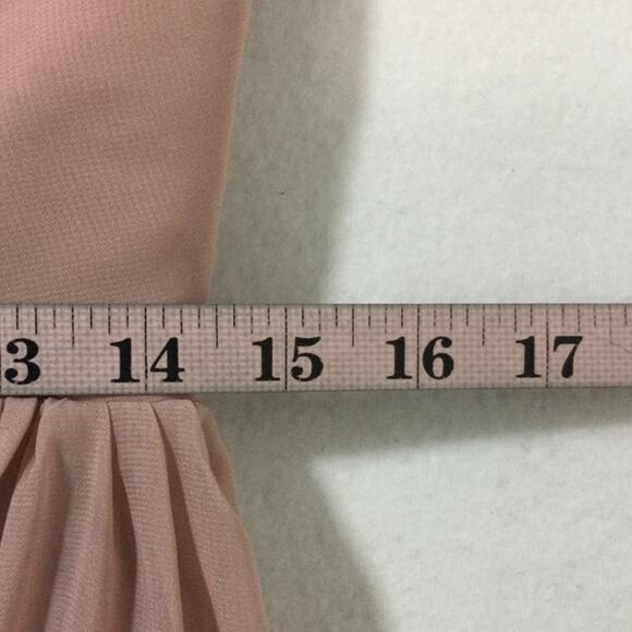 BRIDESMAID SZ 6 S pink pleated cutout sweetheart neck maxi formal dress NEW B169 - Picture 5 of 8